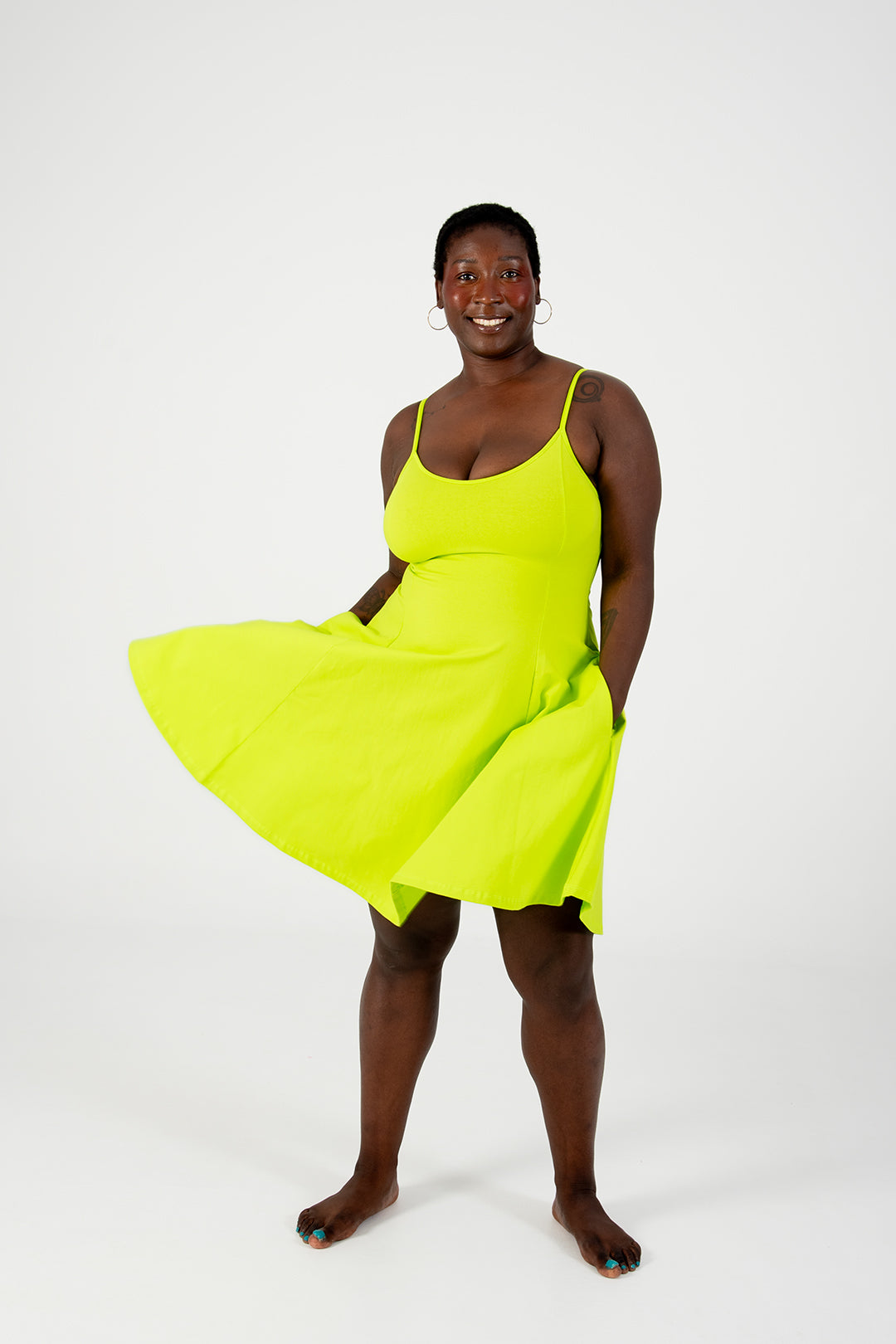 Lime green mini dress hotsell