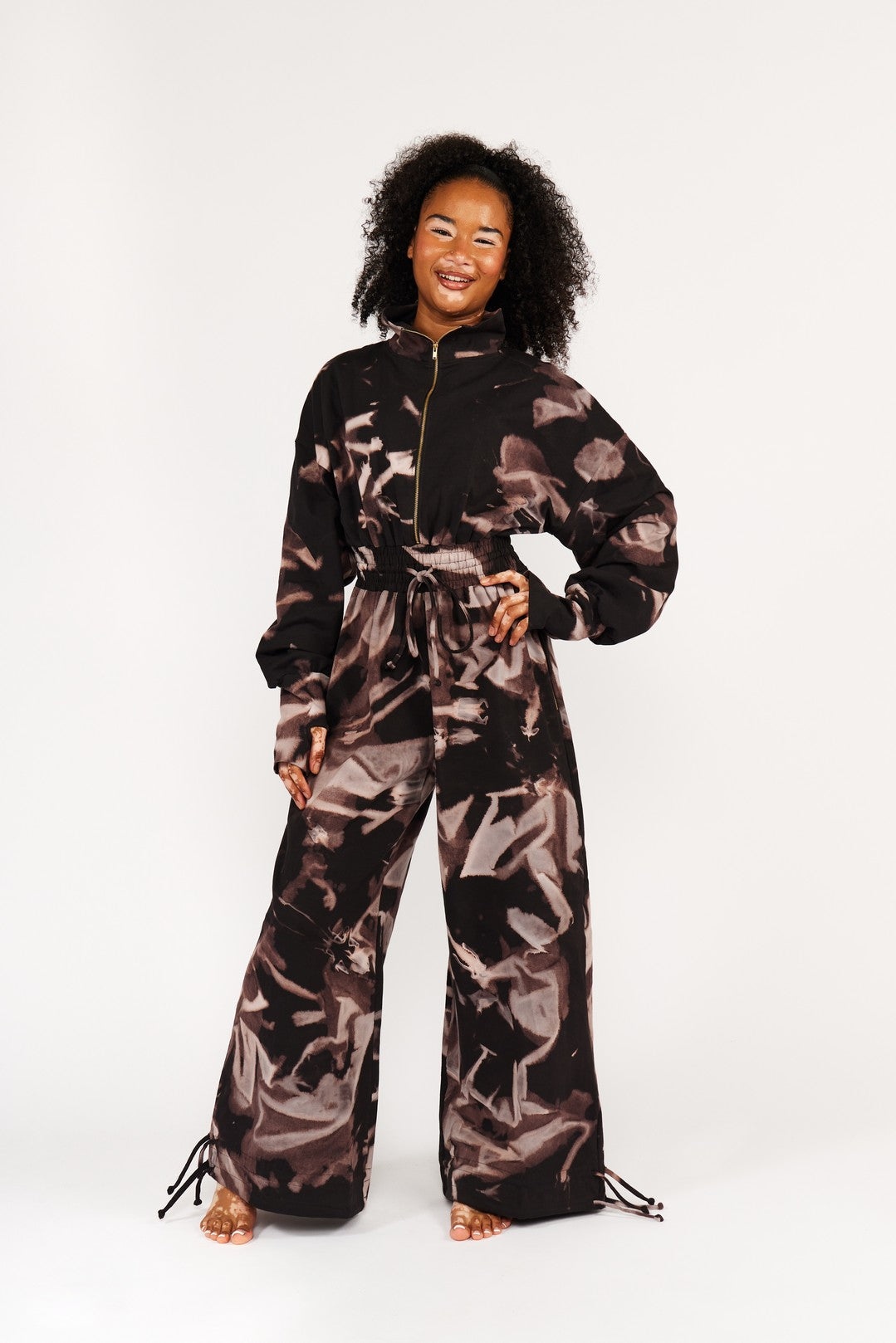 Flared boiler suit on sale