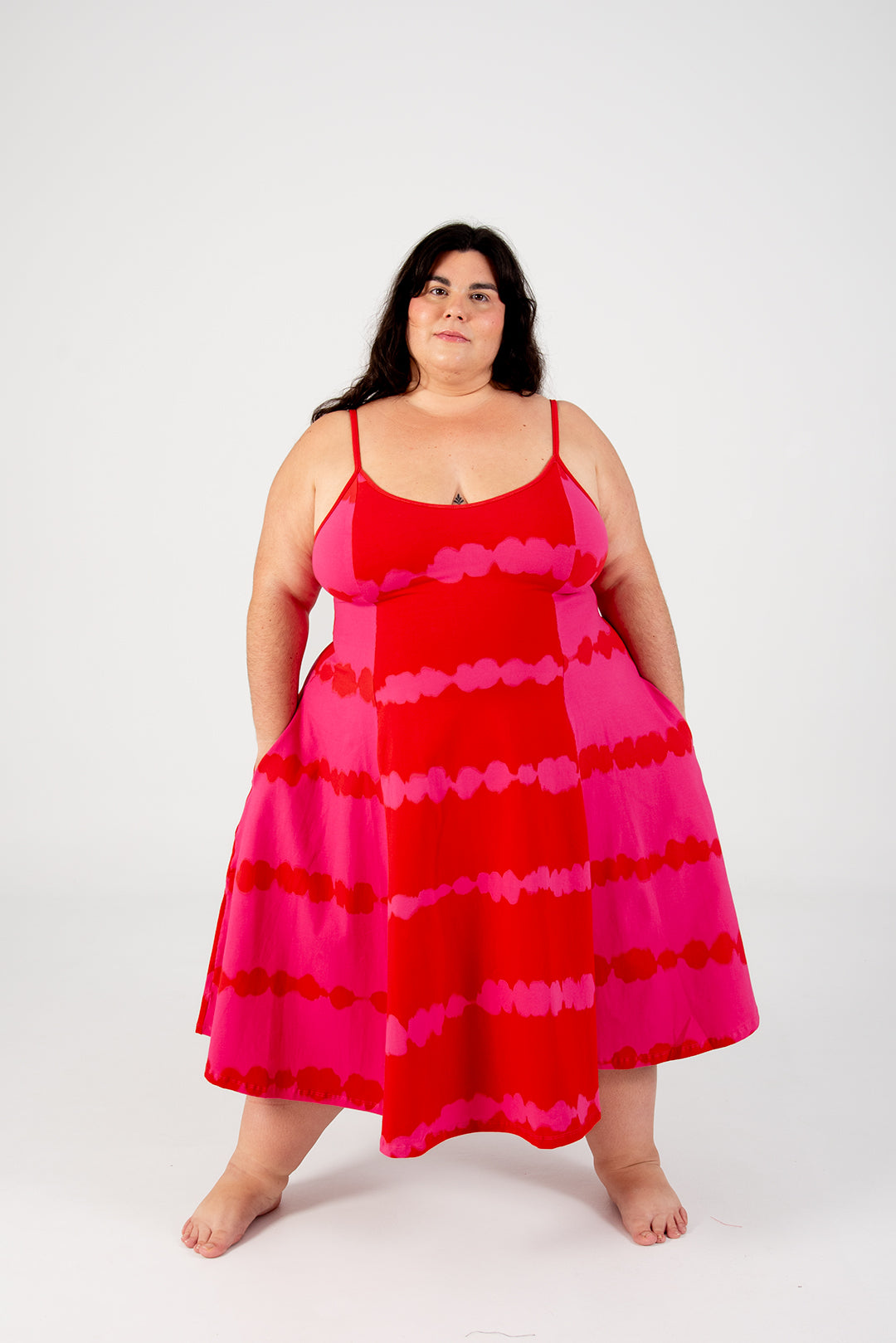 Asri Dress Midi Petite in All the Pinks