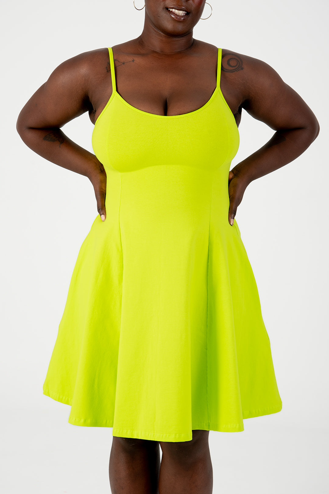 Asri Mini Dress in Lime