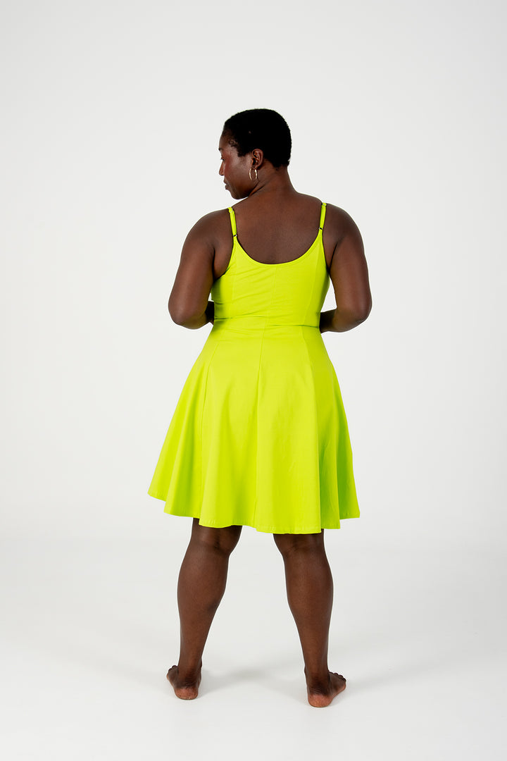 Asri Mini Dress in Lime