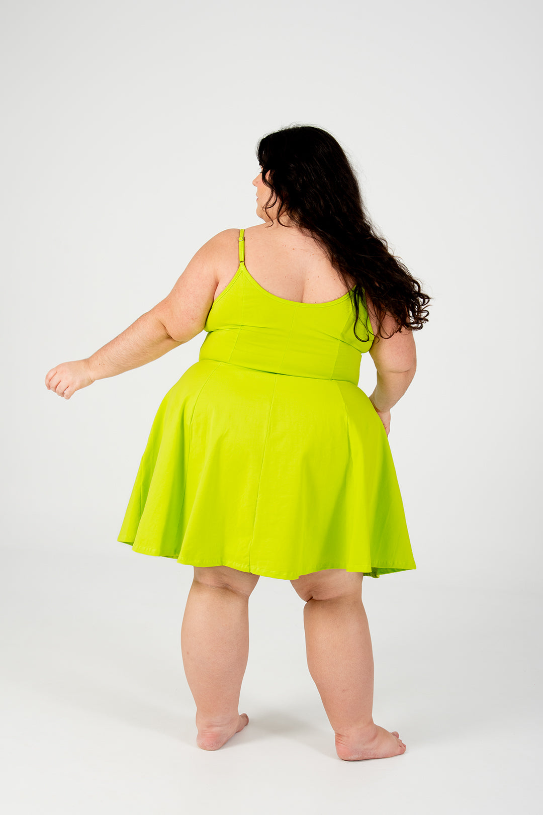 Asri Mini Dress in Lime