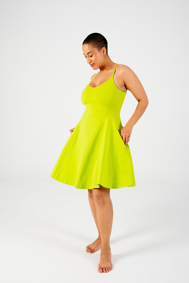 Asri Mini Dress in Lime