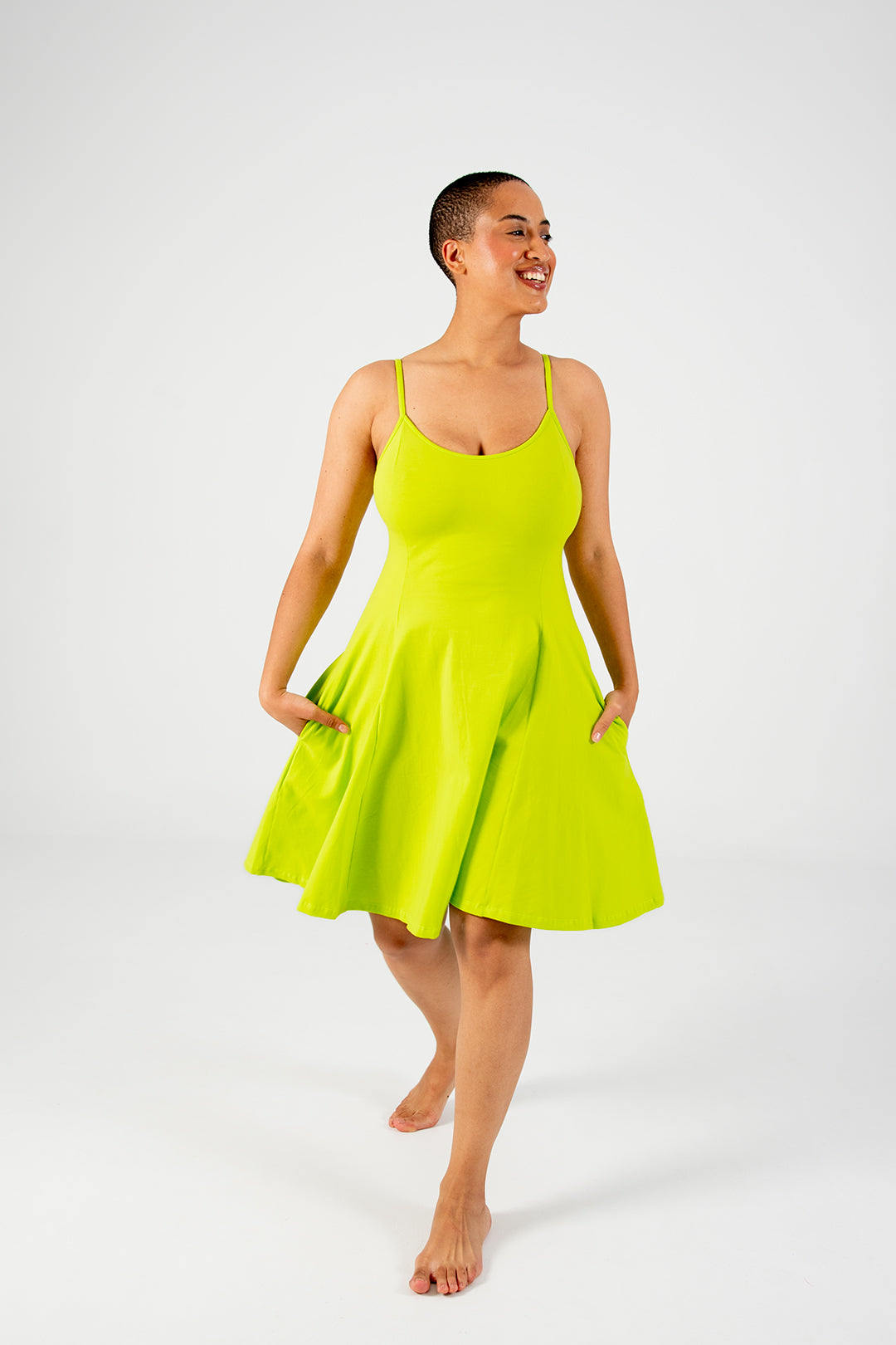 Asri Mini Dress in Lime