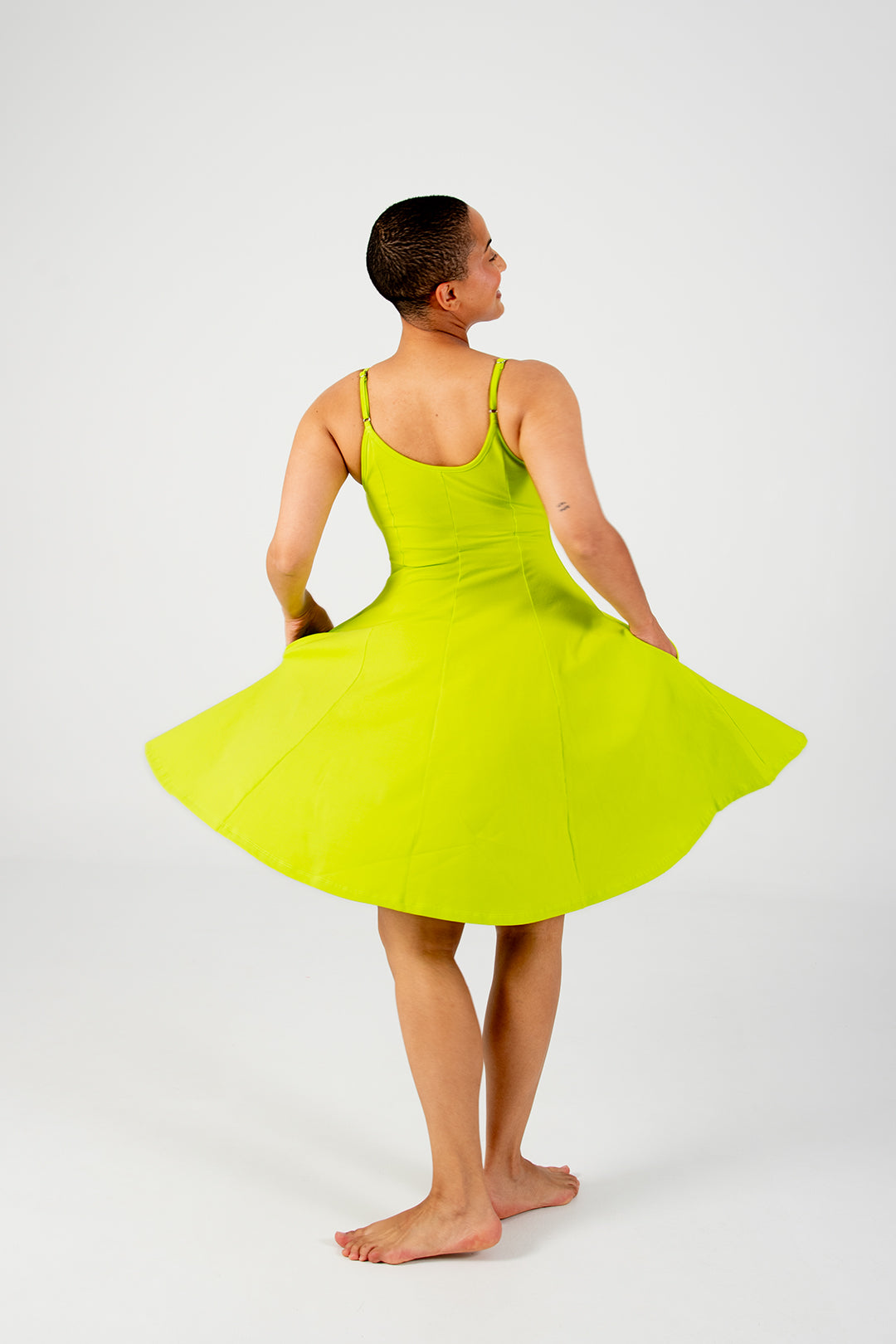 Asri Mini Dress in Lime