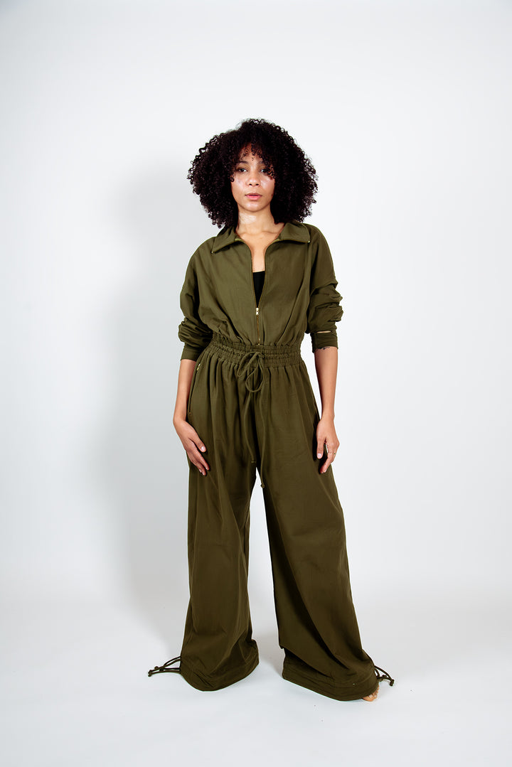 Boiler Suit Regular in Khaki Green