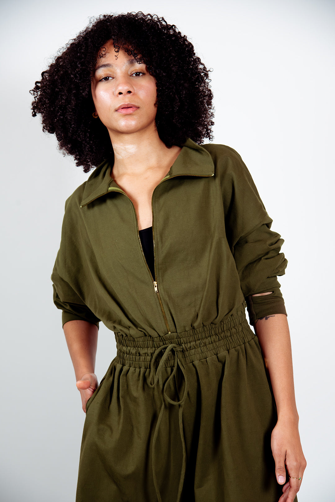 Boiler Suit Regular in Khaki Green