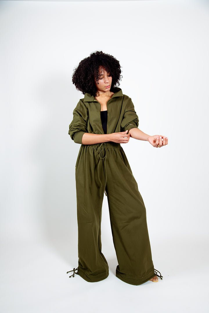 Boiler Suit Regular in Khaki Green