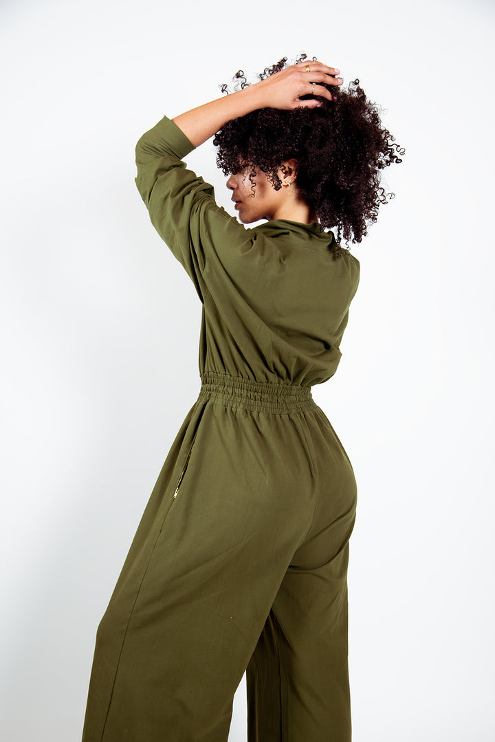 Boiler Suit Regular in Khaki Green