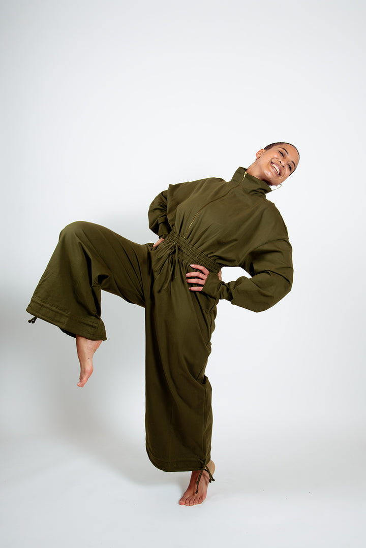 Boiler Suit Regular in Khaki Green