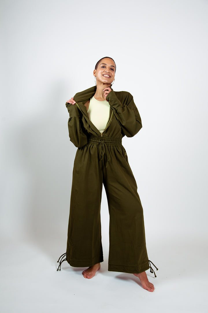 Boiler Suit Regular in Khaki Green