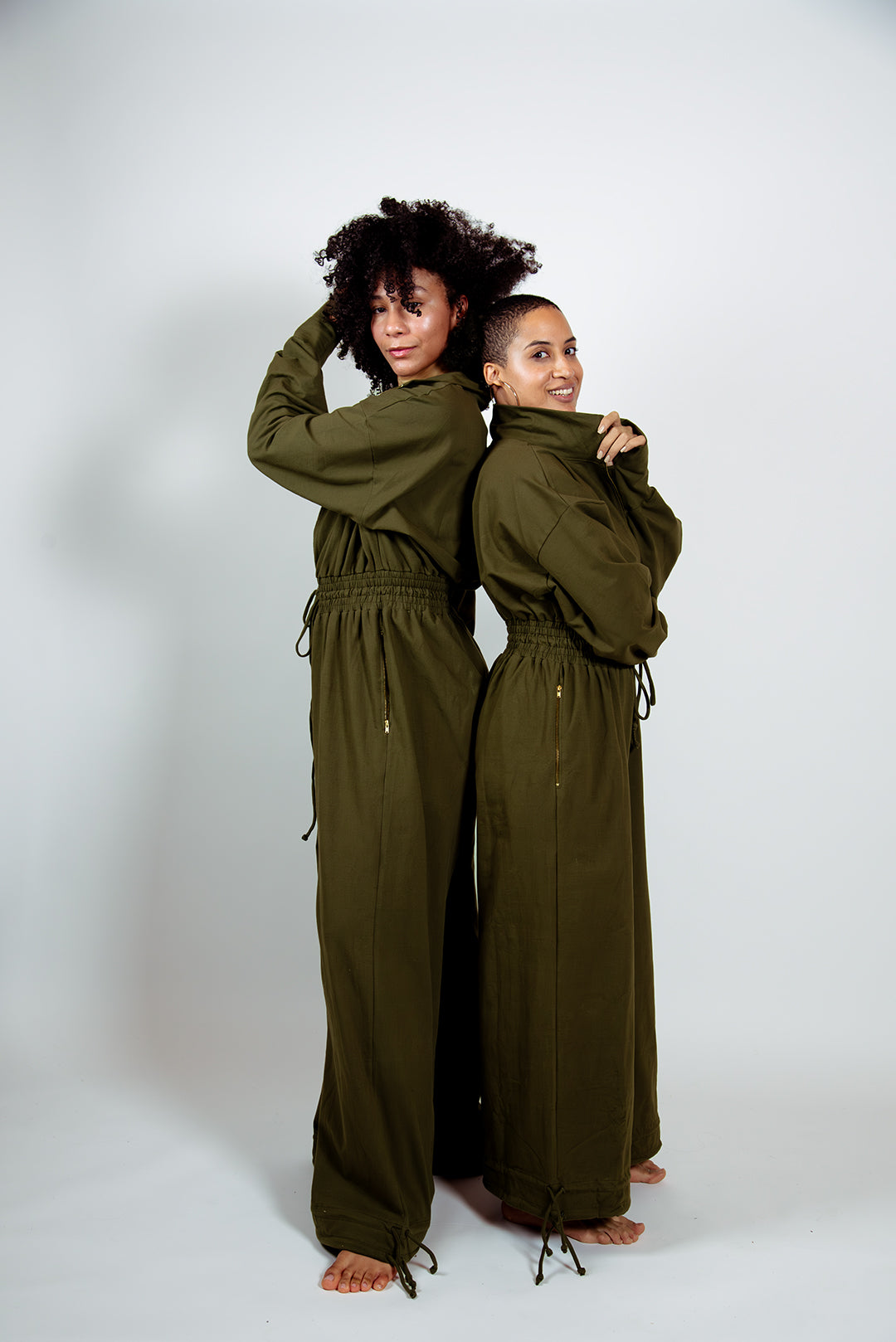 Boiler Suit Petite in Khaki Green