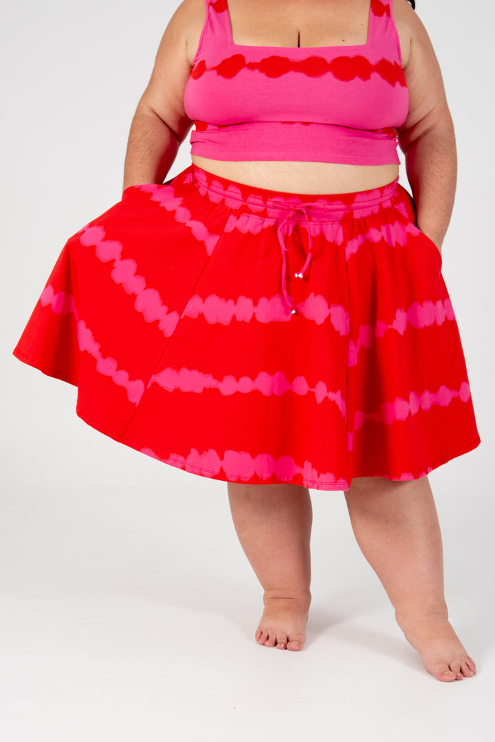 Circle Skirt in Blot Red