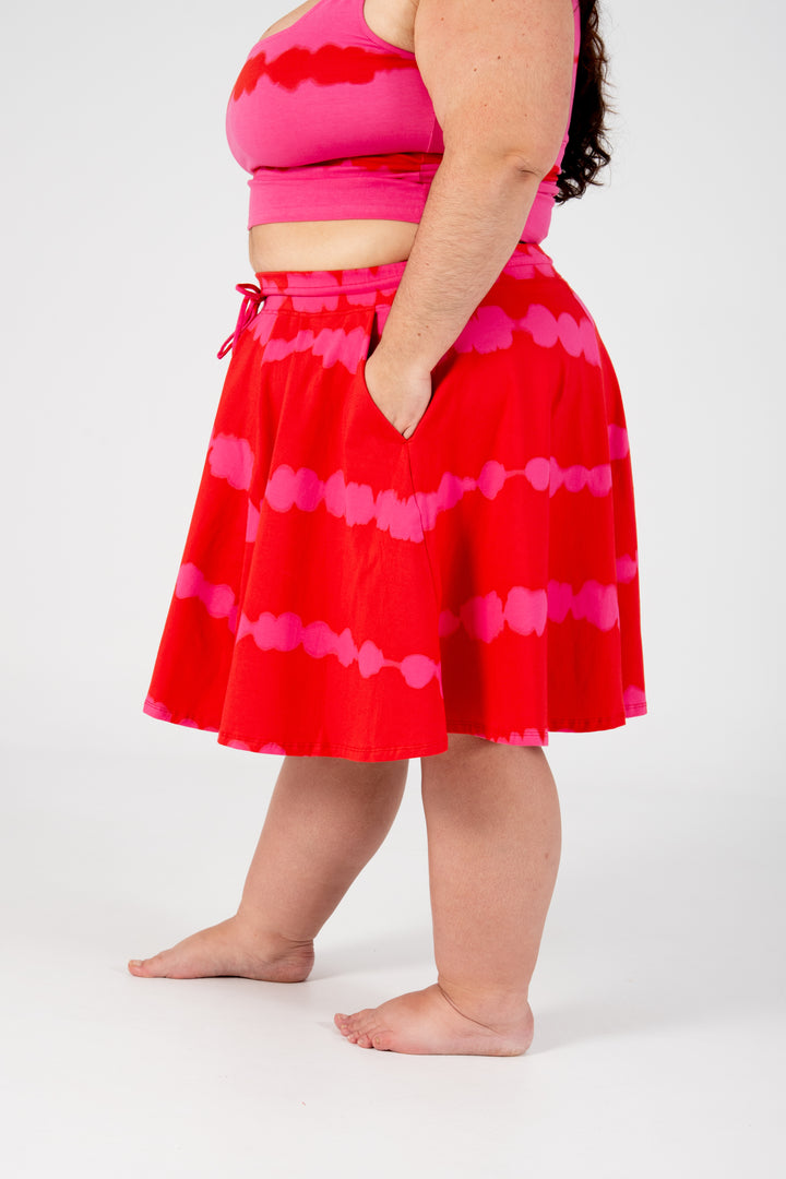 Circle Skirt in Blot Red