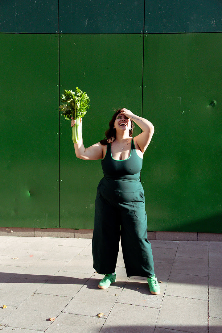 Puff Pants Petite in Forest Green