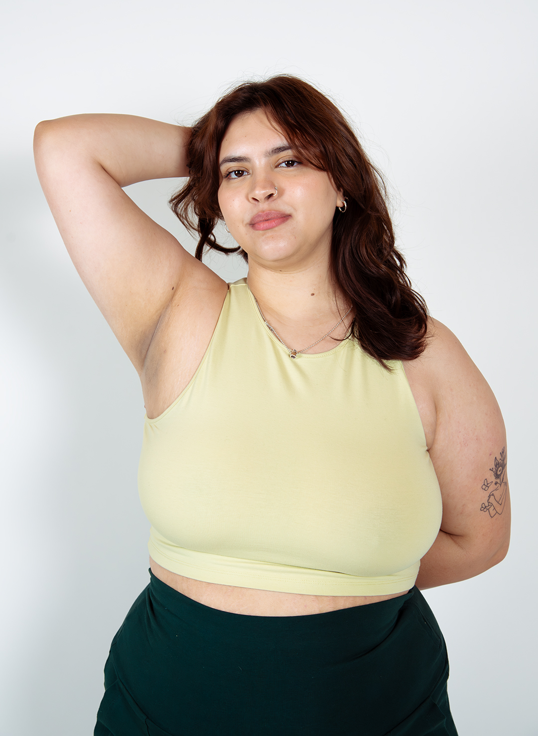 Iza Crop Vest Top in NEW Sage Green