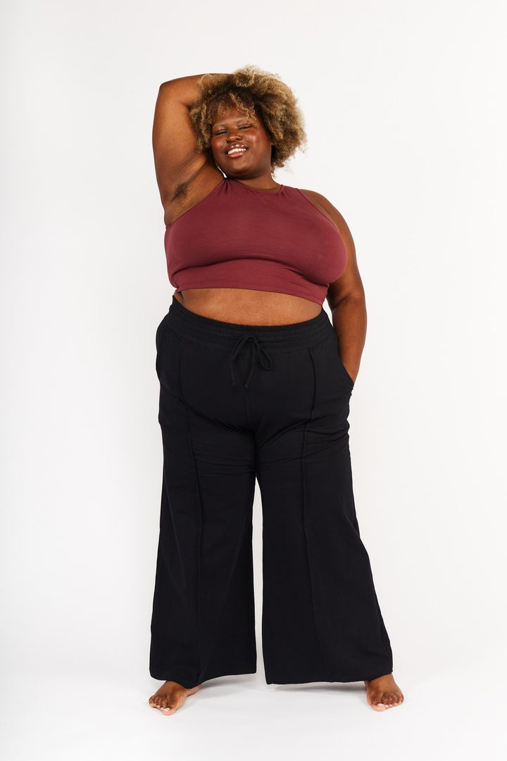 Iza Crop Vest Top in Tawny Port