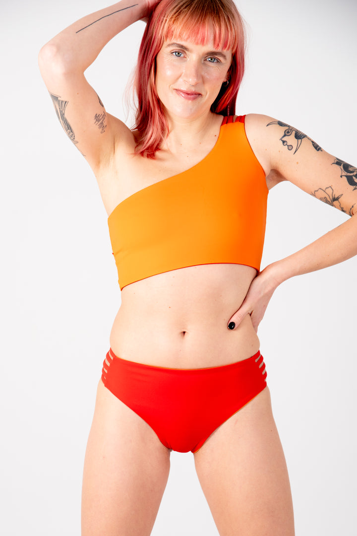 Cheeky Reversible High Waist Petite In All The Fire