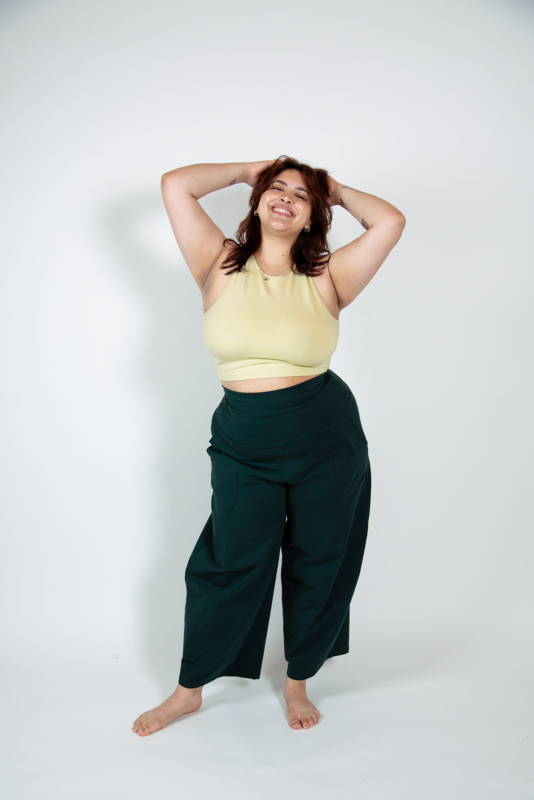 Puff Pants Petite in Forest Green