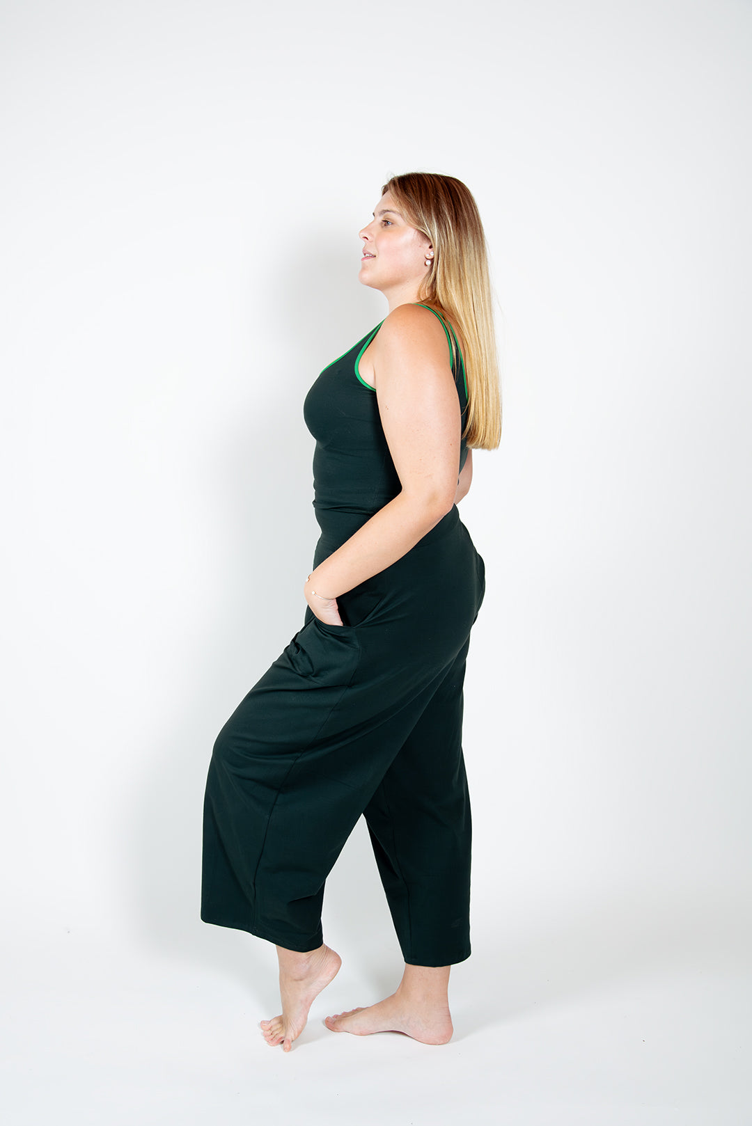 Puff Pants Petite in Forest Green