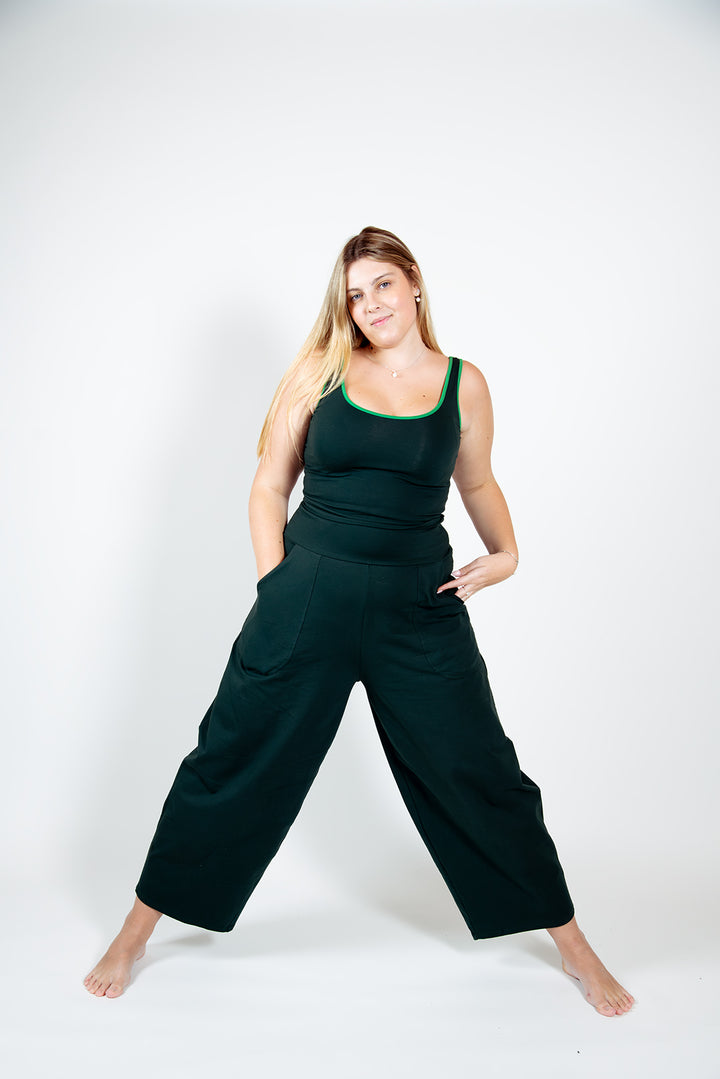 Puff Pants Petite in Forest Green