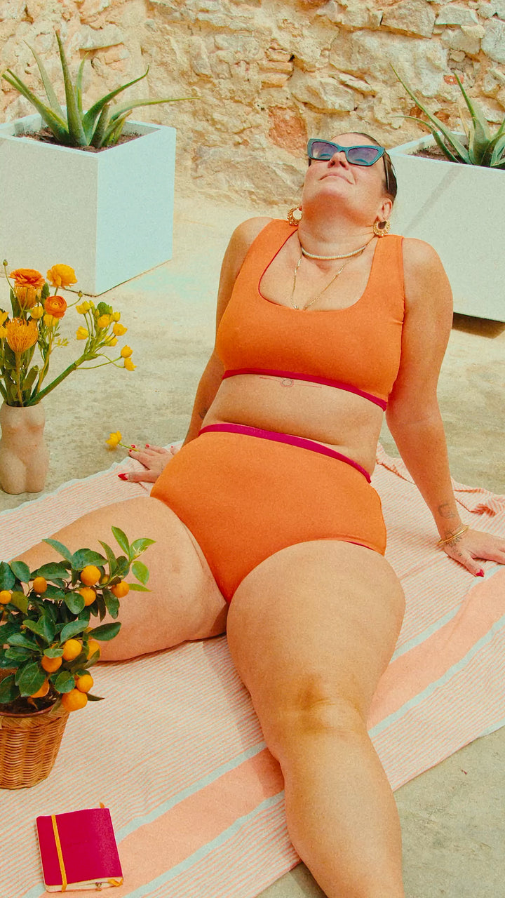 Flip-it Swim 4-way Reversible Crop Top Regular In All The Fire